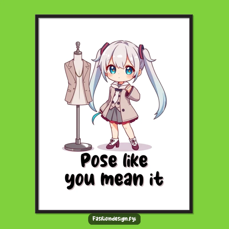 Funny Free Printable Wall Art: Dramatic Pose Character, Quirky Downloadable Decor