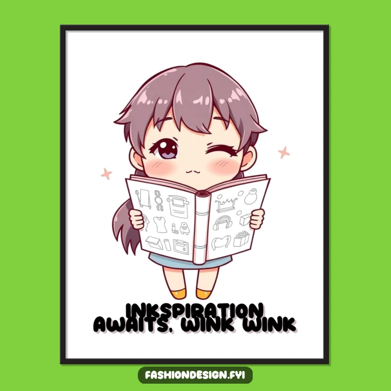 Funny Free Printable Wall Art: Winking Sketchbook for Creative Spaces