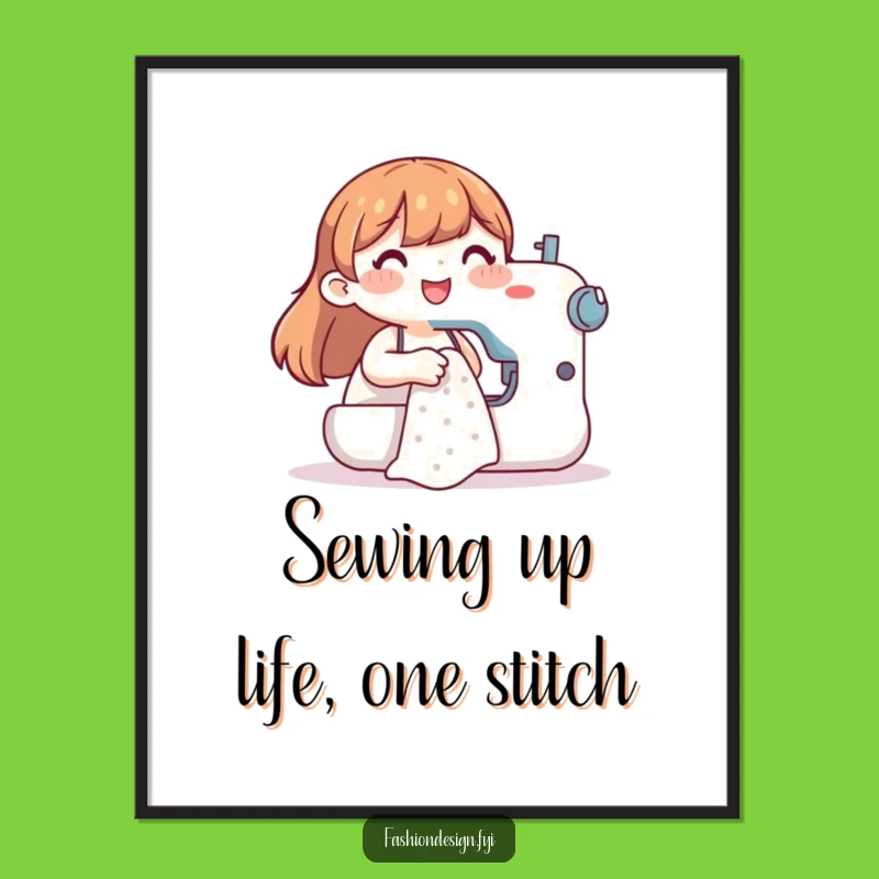 Free Printable Wall Art: Sewing Machine Fun - Funny Downloadable Decor Poster