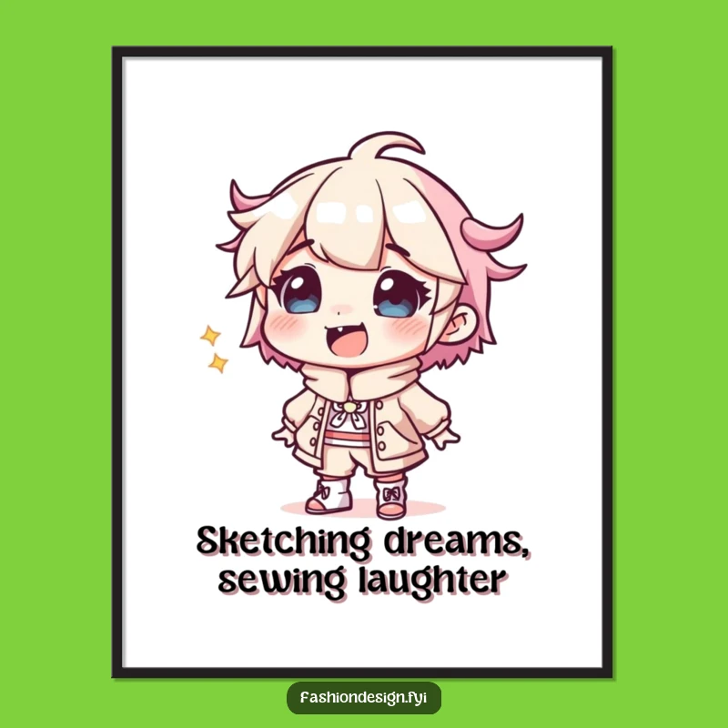 Free Printable Wall Art: Designer Sketching Wacky Outfits