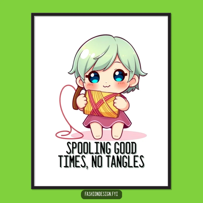 Free Printable Thread Spool Art: Whimsical Funny Downloadable Wall Decor