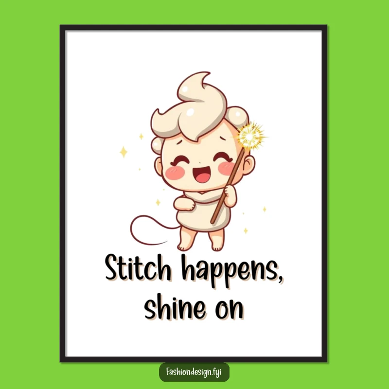 Free Printable Wall Art: Sparkly Needle Joyful Creation Downloadable Decor