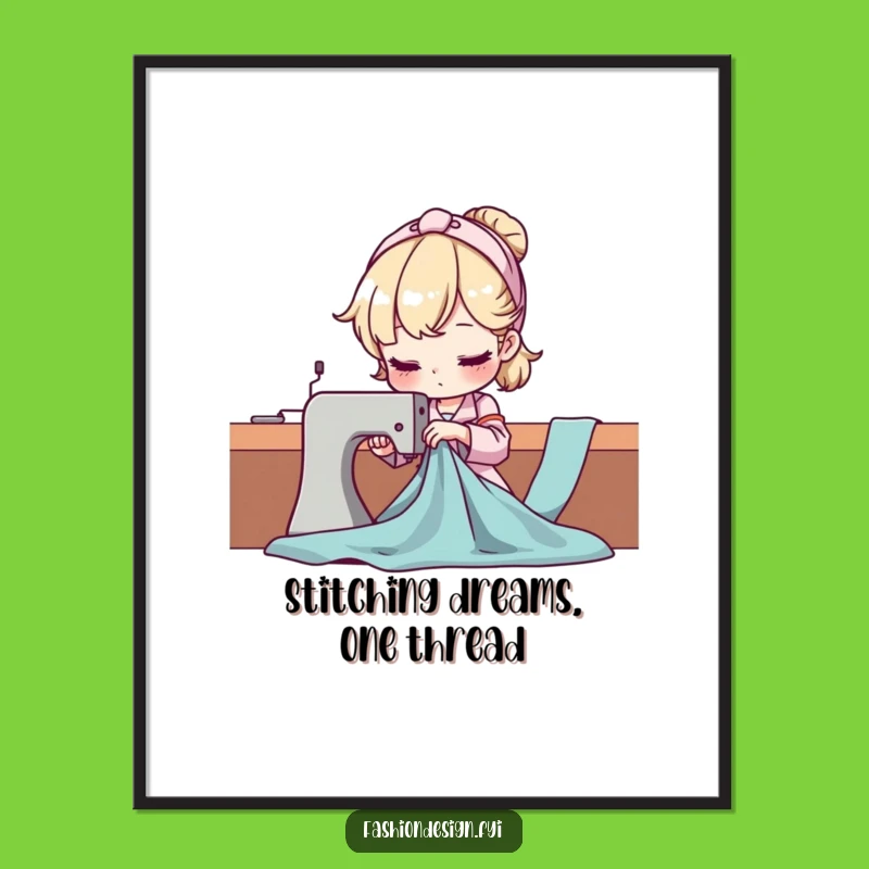 Funny Free Printable Wall Art: Seamstress Fabric Art, Downloadable Home Decor