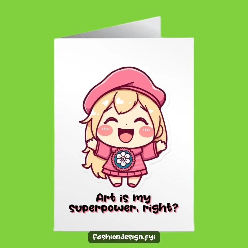 Free Printable Birthday Card: Funny Beret Patch Character, Perfect DIY Downloadable Gift