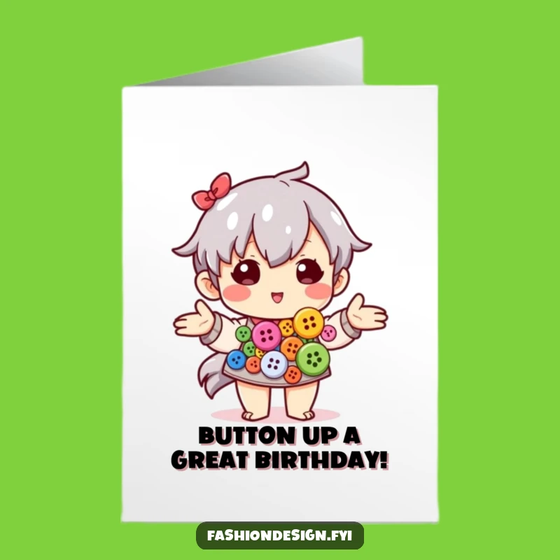 Free Printable Button Collection Birthday Card - Funny Downloadable Gift