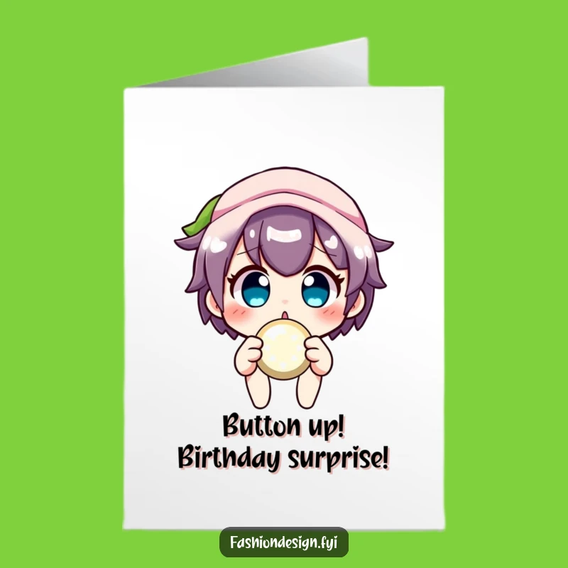 Free Printable Button Birthday Card: Funny Surprise Downloadable Gift for Crafters