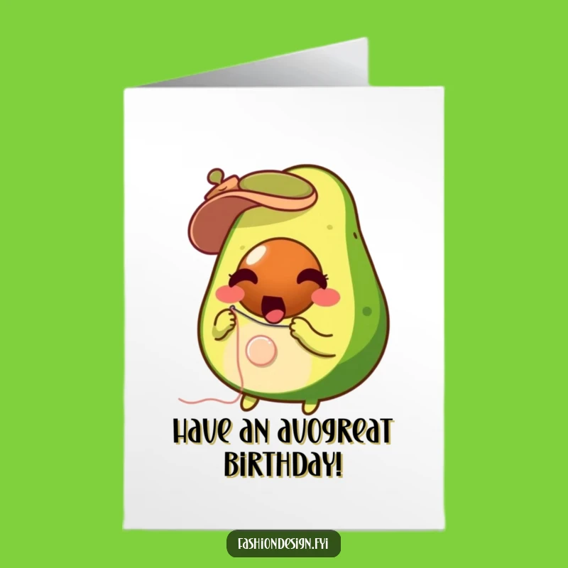 Free Printable Avocado Sewing Birthday Card - Cute & Funny Downloadable