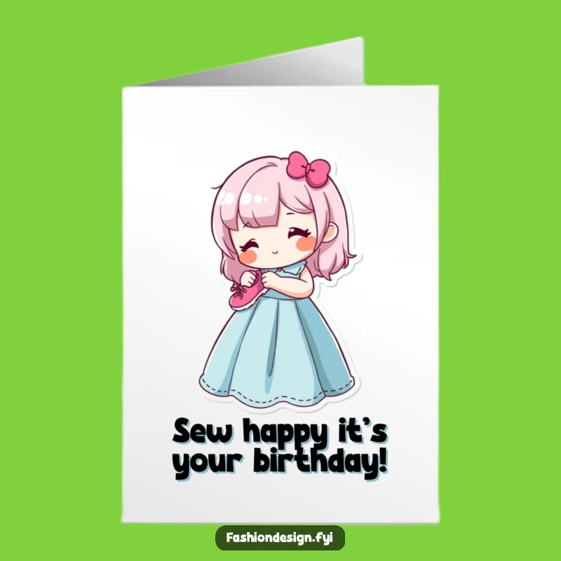 Free Printable Birthday Card: Happy Sewer Funny Character Downloadable Greeting Gift