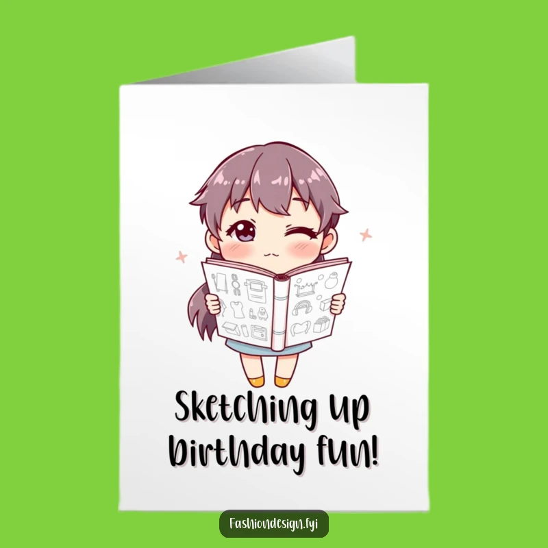 Free Printable Birthday Card: Winking Artist Design Funny Downloadable Gift