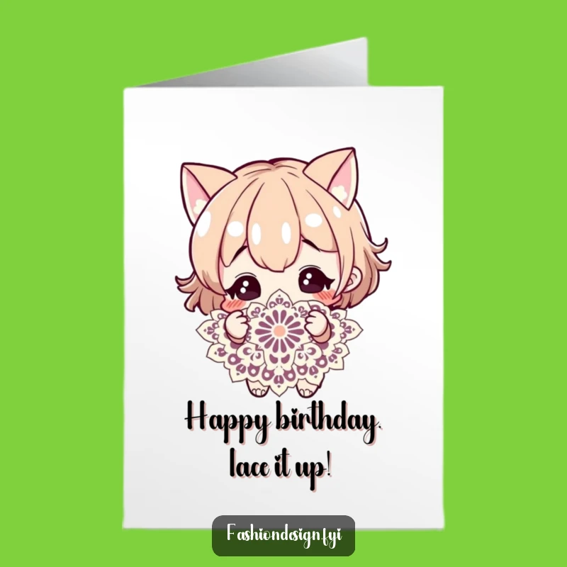 Free Printable Lace Birthday Card - Funny Downloadable Card for Detail Lovers