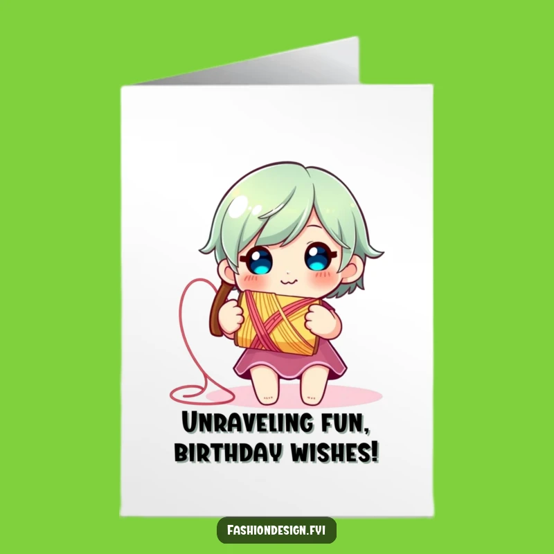 Free Printable Thread Spool Card: Funny Birthday Downloadable Gift for Crafters