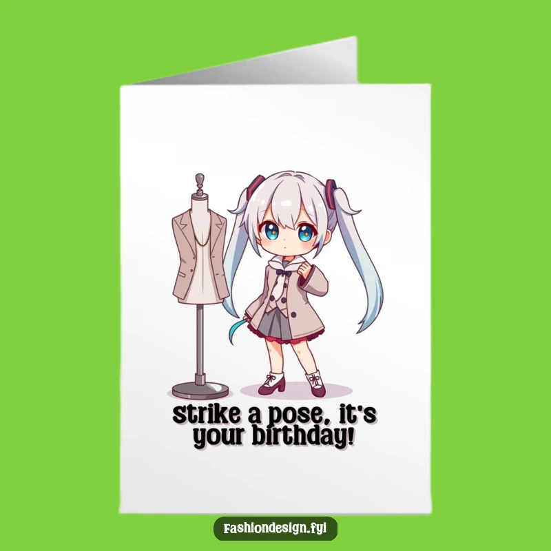 Funny Free Printable Birthday Card: Dramatic Pose Character, Downloadable DIY Gift