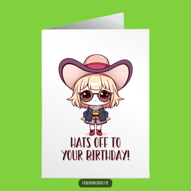 Free Printable Birthday Card: Fashionista Hat Fun, Hilarious Downloadable Gift