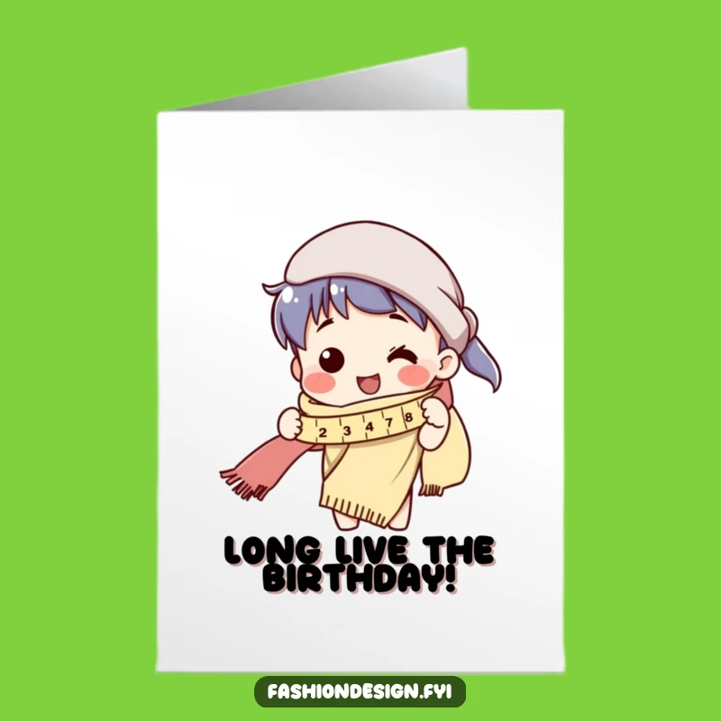 Free Printable Long Scarf Birthday Card - Funny Downloadable Gift