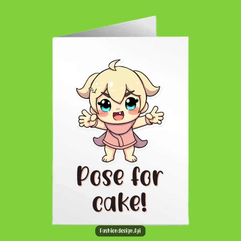 Free Printable Birthday Card: Funny Model Pose, Downloadable Hilarious Gift