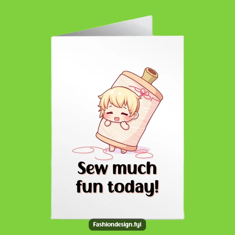 Free Printable Birthday Card: Hilarious Thread Struggle Downloadable Gift for Sewists!