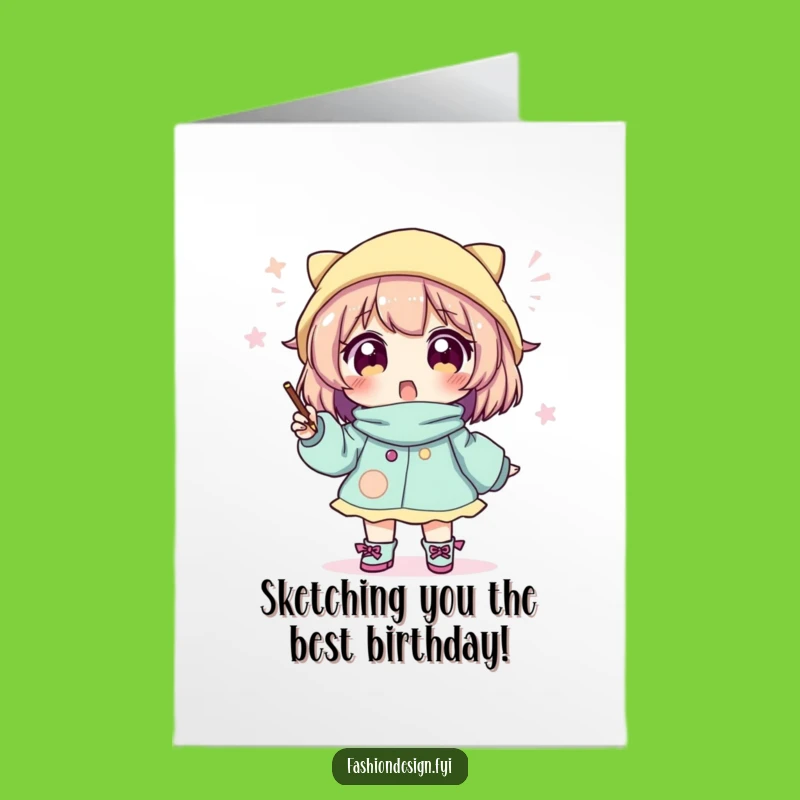 Free Printable Birthday Card: Fashion Sketch Fun - Hilarious DIY Downloadable Greeting