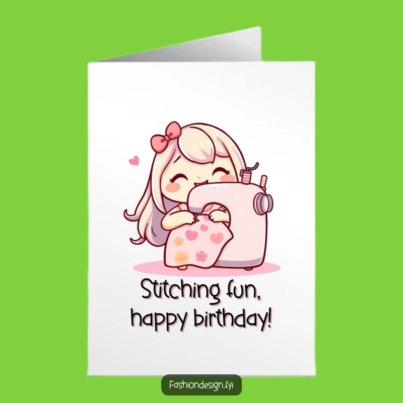 Free Printable Sewing Machine Card: Funny Birthday Downloadable Gift
