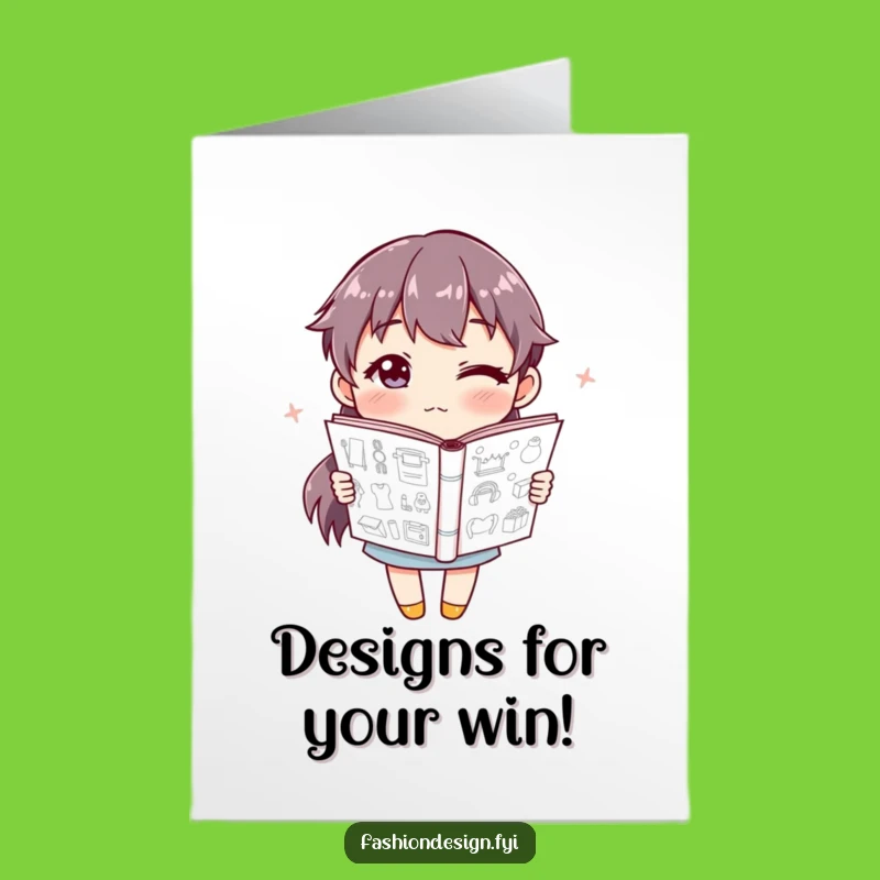 Free Printable Congrats Card: Winking Designer's Sketchbook of Success