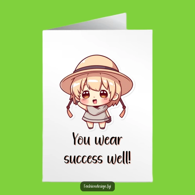 Free Printable Congrats Card: Big Hat Character for Hilarious Celebration Downloadable