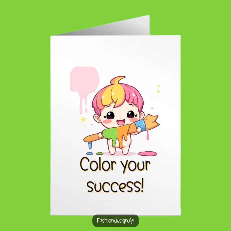 Free Printable Congrats Card: Rainbow Artist - Hilarious Downloadable Gift!