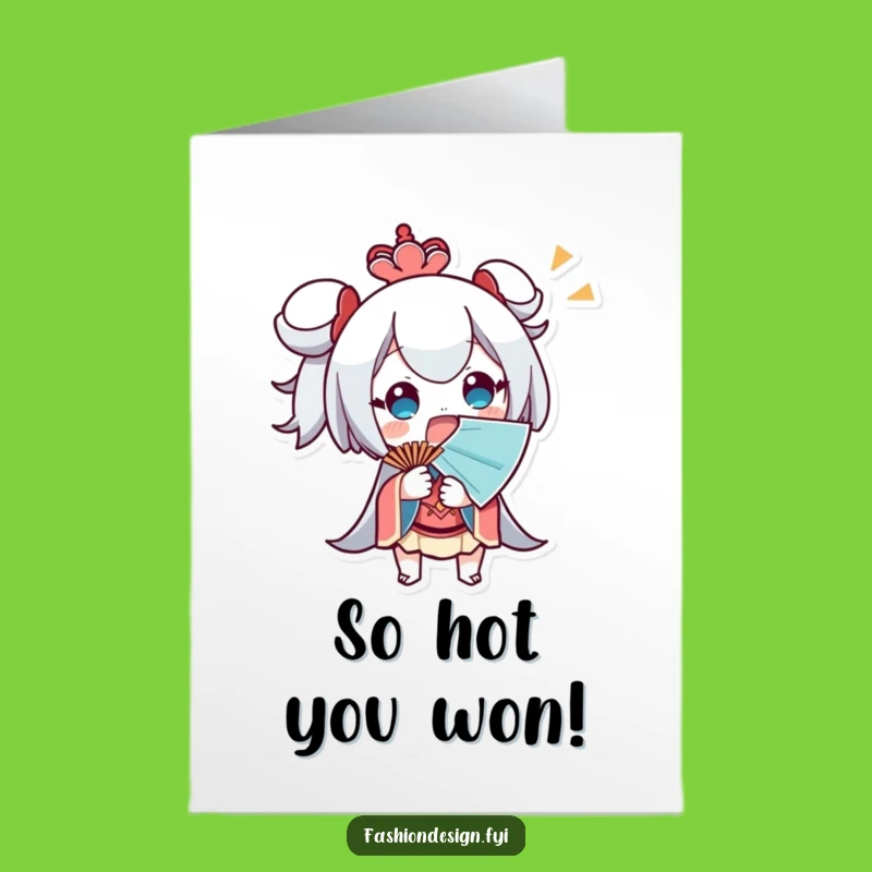 Free Printable Congrats Card: Surprised Fan for Shocking Success