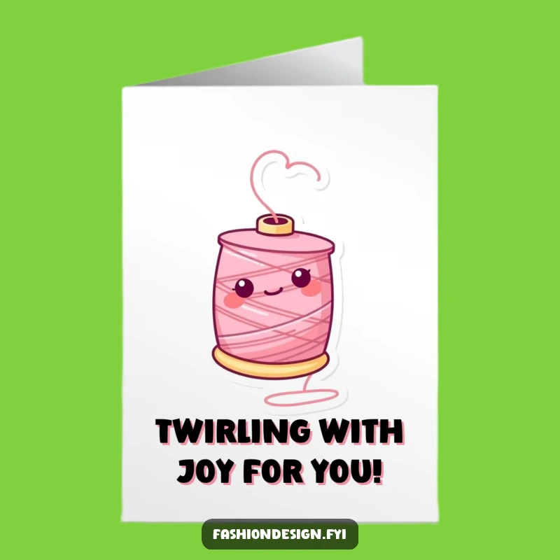 Free Printable Congrats Card: Twirling Thread Success, Hilarious Downloadable Gift