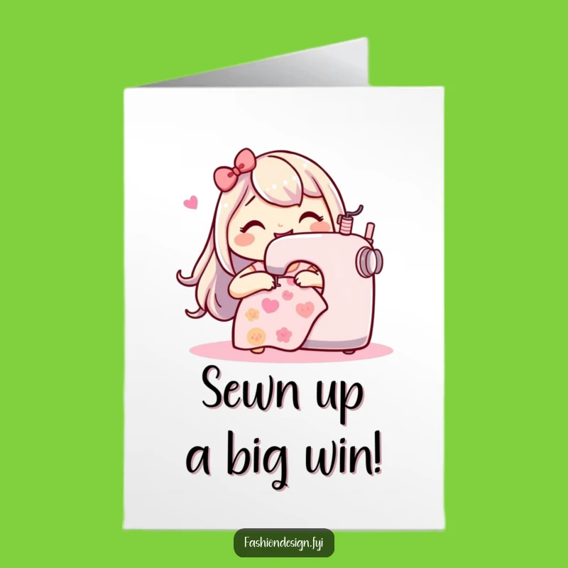 Free Printable Sewing Machine Congrats Card: Clever Downloadable Gift