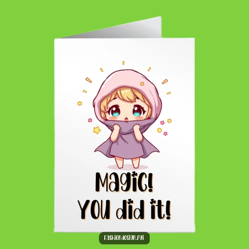 Free Printable Congrats Card: Magical Transformation Success - Funny Downloadable Gift