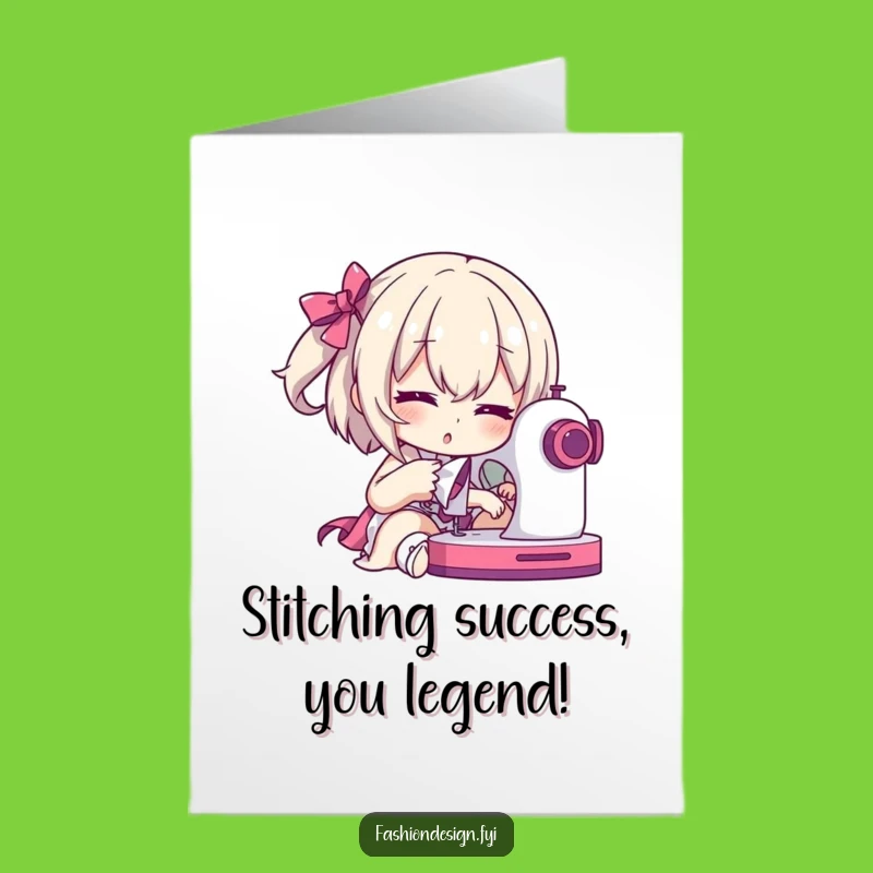 Free Printable Congrats Card: Sewing Masterpiece Achieved - Funny Downloadable Gift