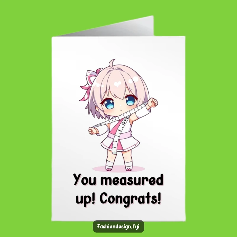 Free Printable Congrats Card: Measuring Tape Diva Gag Gift Download