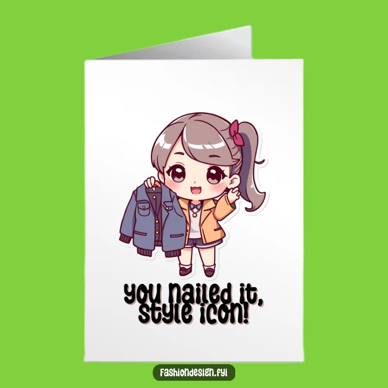 Free Printable Congrats Card: Stylish Fashionista Wins - Perfect Downloadable Gift