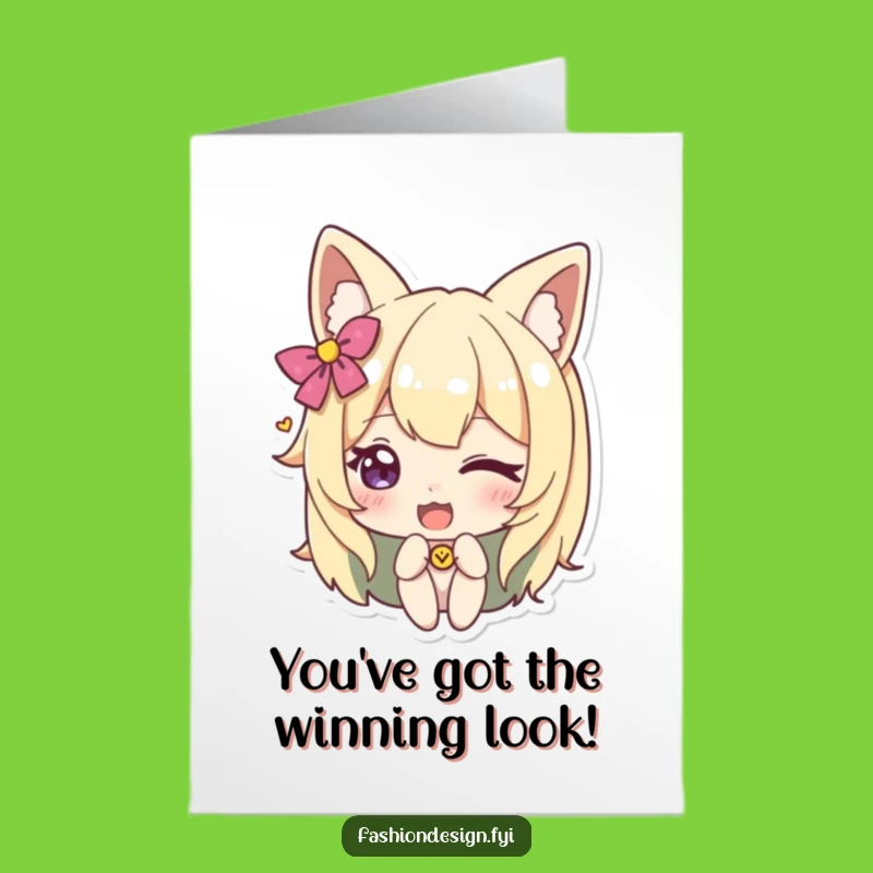 Congrats Free Printable Card: Winking Wonder - Humorous Success Download