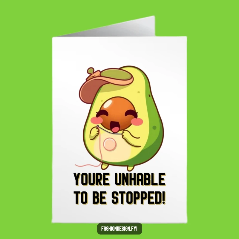 Free Printable Avocado Sewing Congrats Card - Cute Downloadable Celebration