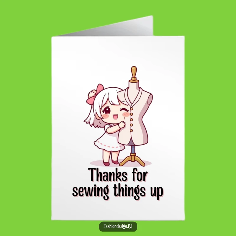 Free Printable Fashion Thank You Card: Funny DIY Downloadable Gift for Creatives