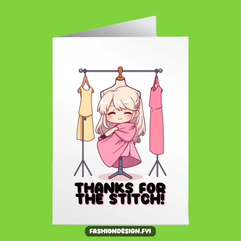 Free Printable Thank You Card: Fashion Appreciation DIY Funny Downloadable Gift