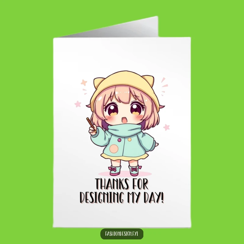 Free Printable Thank You Card: Fashion Sketch Thanks - Funny Downloadable Greeting