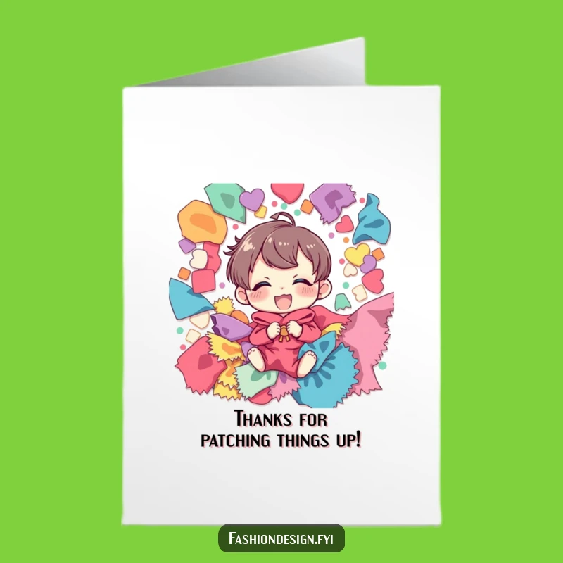 Free Printable Thank You Card: Giggling Crafter, Funny Scrap Fabric Design