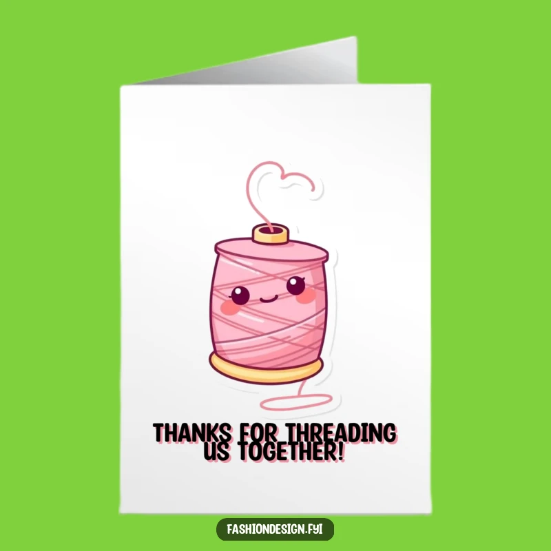 Free Printable Thank You Card: Twirling Thread Gratitude, Funny Appreciation Gift