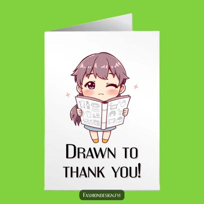 Free Printable Thank You Card: Winking Artist Shares Creative Thanks