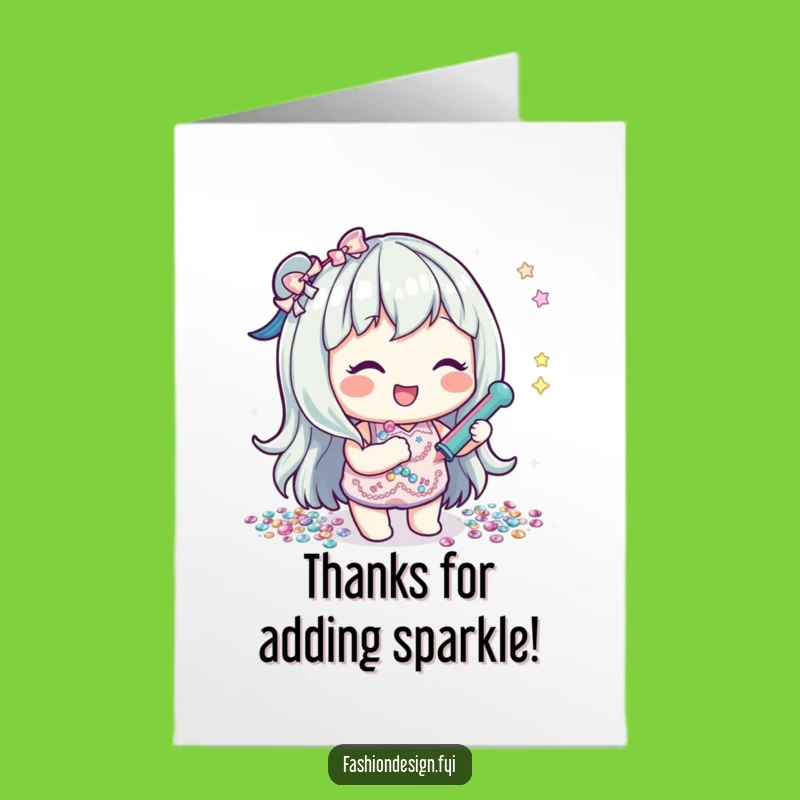 Free Printable Thank You Card: Sequin Sparkle Gratitude, Funny Appreciation Gift