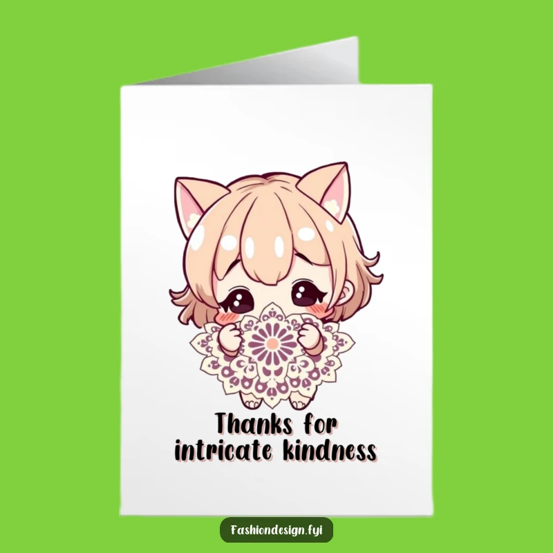 Free Printable Lace Thank You Card - Funny Downloadable Card for Thoughtfulness