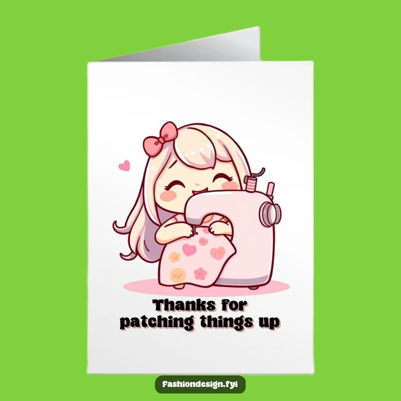 Free Printable Sewing Machine Thank You Card: Creative Downloadable Gift