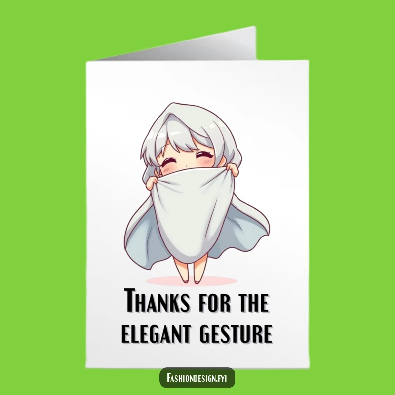 Free Printable Thank You Card: Graceful Drape for Expressing Gratitude