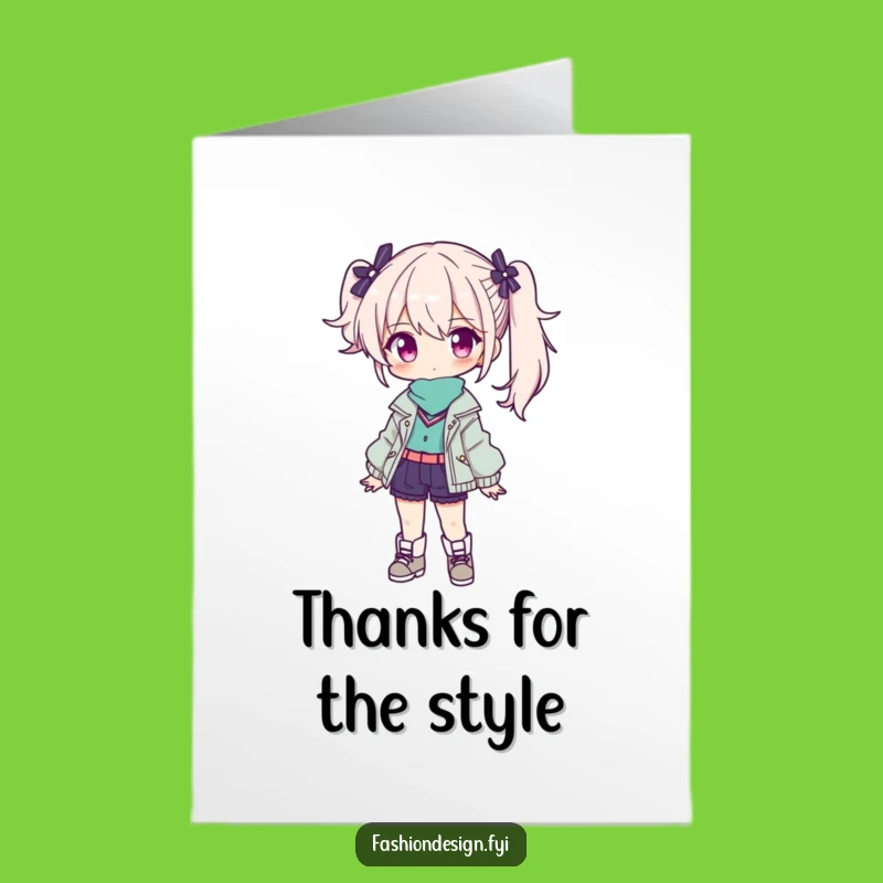Free Printable Thank You Fashion Card - Stylish Downloadable Gift