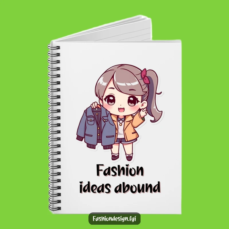 Funny Fashionista Notebook: Stylish Character with New Garment, Journal Humorous Gift