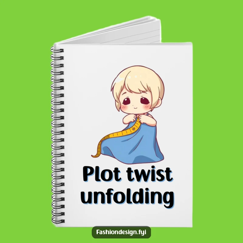 Funny Fabric Measuring Notebook. Jot down ideas with a smile.