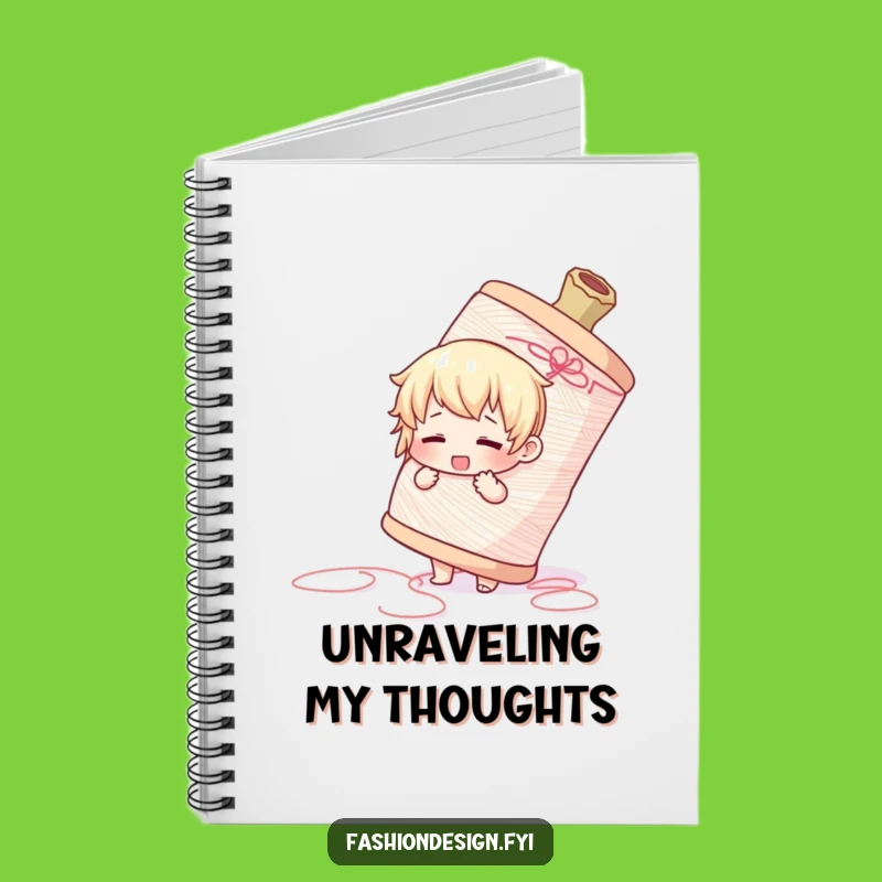 Funny Thread Struggle Notebook - Cute Character's Creative Chaos Journal