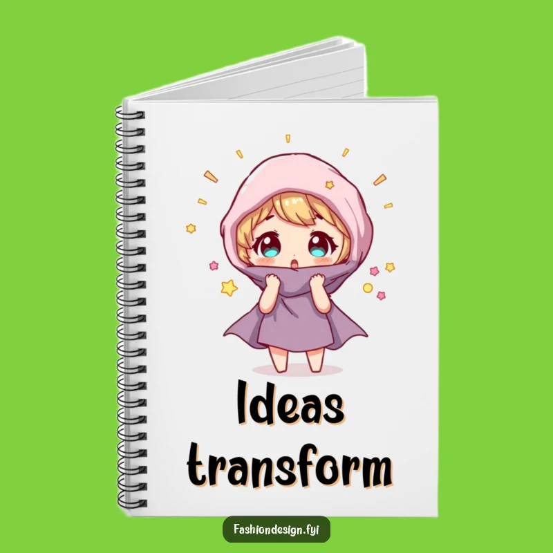 Funny Magical Fabric Notebook: Surprised Character, Journal Humorous Gift