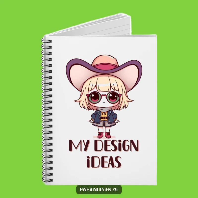 Funny Fashionista Hat Notebook: Journal Your Style Funny Gift